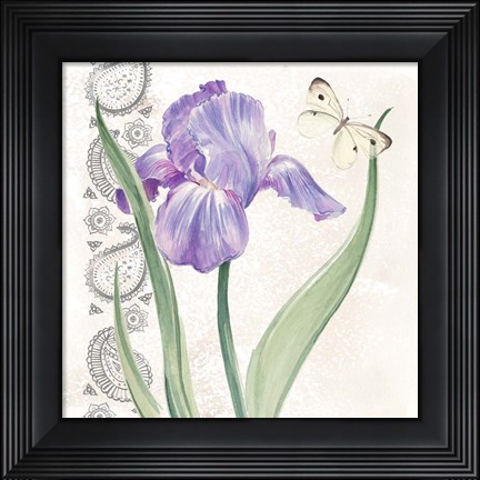 Framed Flowers &amp; Lace III Print