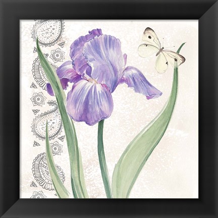 Framed Flowers &amp; Lace III Print