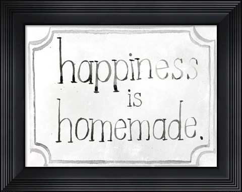 Framed Homemade Happy I Print