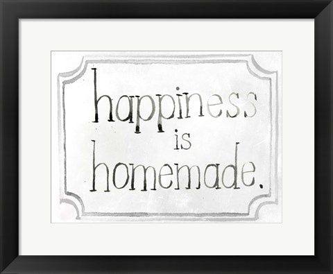 Framed Homemade Happy I Print