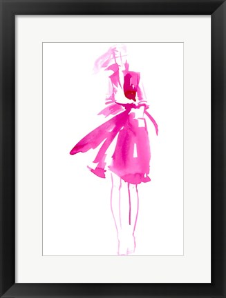 Framed Fuchsia Street Fashion I Print