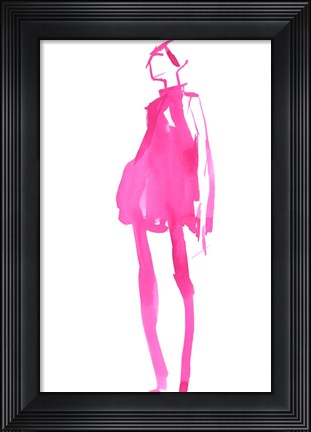 Framed Fuchsia Street Fashion II Print