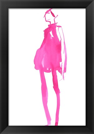 Framed Fuchsia Street Fashion II Print