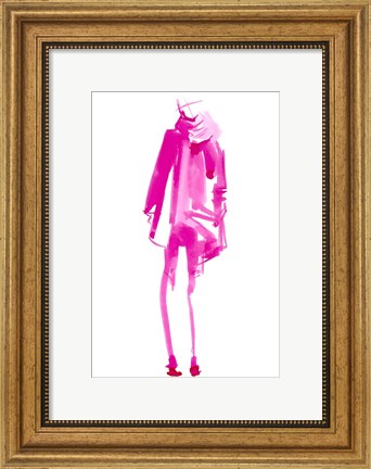 Framed Fuchsia Street Fashion III Print