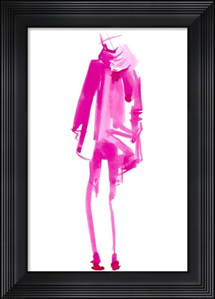 Framed Fuchsia Street Fashion III Print