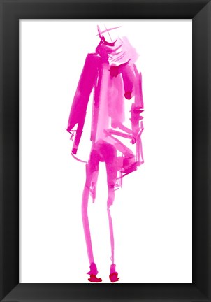 Framed Fuchsia Street Fashion III Print