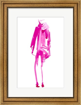 Framed Fuchsia Street Fashion III Print