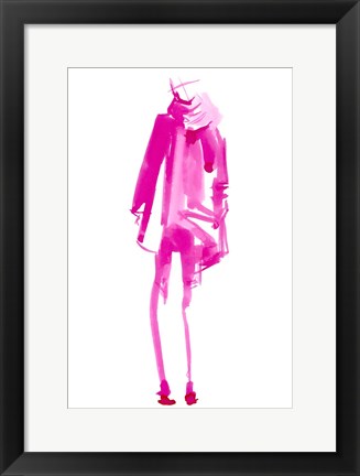 Framed Fuchsia Street Fashion III Print