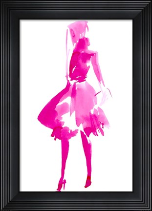 Framed Fuchsia Street Fashion IV Print