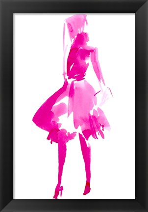 Framed Fuchsia Street Fashion IV Print