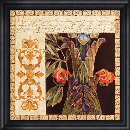 Framed Antique French Manuscript I Print