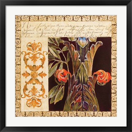 Framed Antique French Manuscript I Print