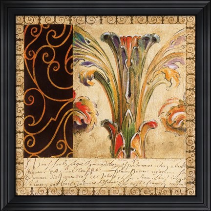 Framed Antique French Manuscript II Print