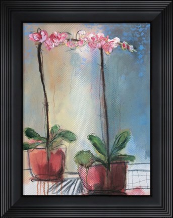 Framed Orchid and Lace I Print