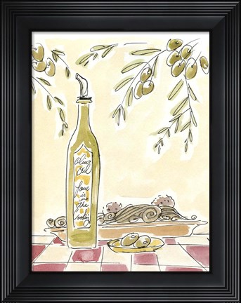 Framed Olio della Cucina II Print