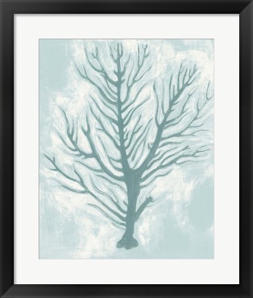 Framed Living Teal I Print