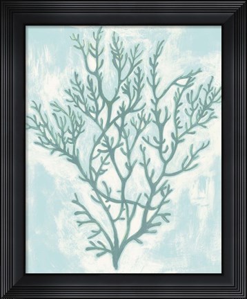 Framed Living Teal II Print