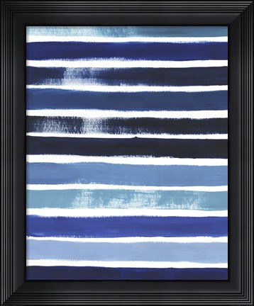Framed Cobalt Strokes II Print