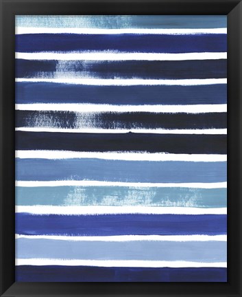 Framed Cobalt Strokes II Print