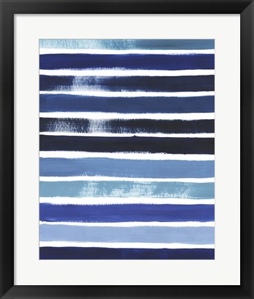 Framed Cobalt Strokes II Print