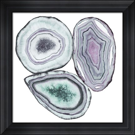 Framed Geode Gems I Print