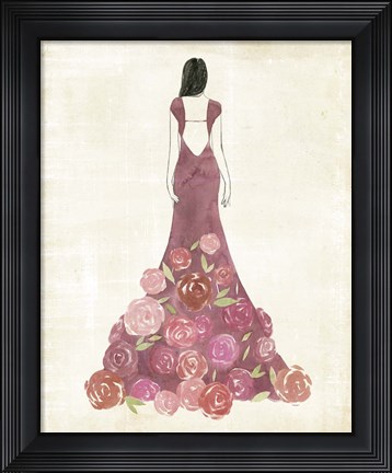 Framed Garland Gown I Print