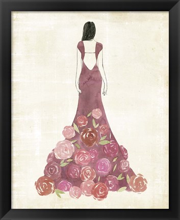 Framed Garland Gown I Print