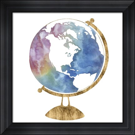Framed Adventure Globe II Print