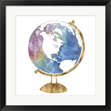 Framed Adventure Globe II Print