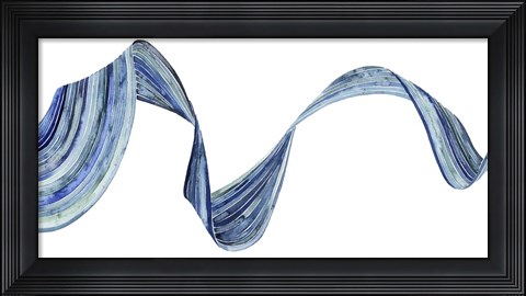 Framed Blue Rush I Print
