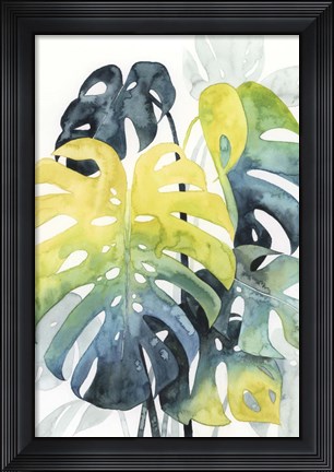Framed Sunset Palm Composition I Print