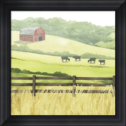 Framed Sunlit Graze I Print