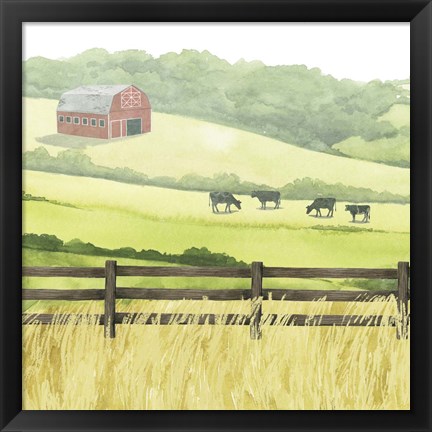 Framed Sunlit Graze I Print