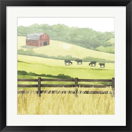 Framed Sunlit Graze I Print