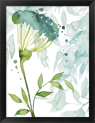 Framed Flower &amp; Leaf Layers II Print