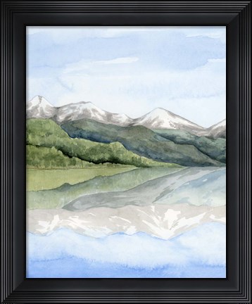 Framed Mirror Lake I Print