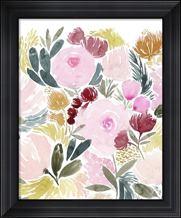 Framed Rose Rays I Print