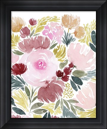 Framed Rose Rays II Print