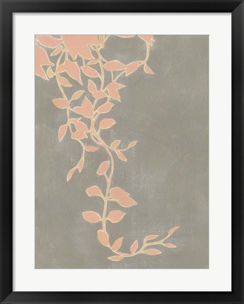 Framed Coral Pothos I Print