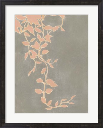 Framed Coral Pothos I Print
