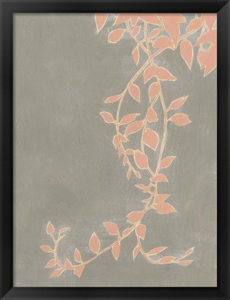 Framed Coral Pothos II Print