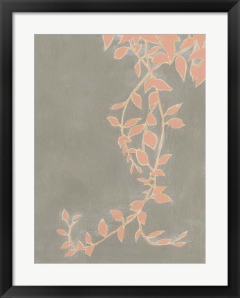 Framed Coral Pothos II Print