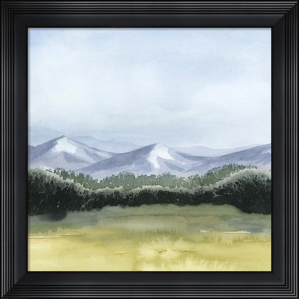Framed Blue Mountain Break II Print