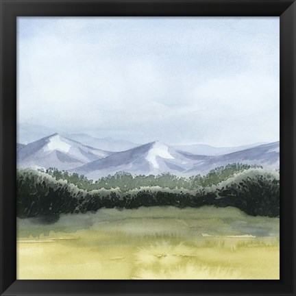 Framed Blue Mountain Break II Print