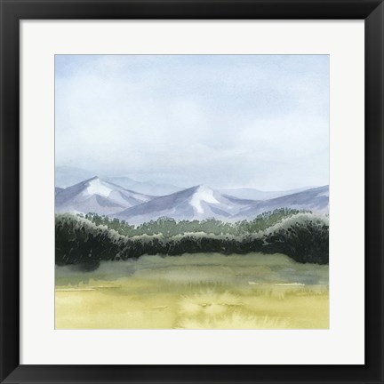 Framed Blue Mountain Break II Print