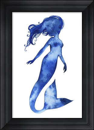 Framed Blue Sirena II Print
