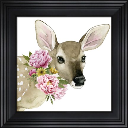 Framed Deer Spring I Print