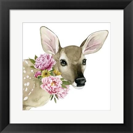 Framed Deer Spring I Print