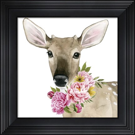 Framed Deer Spring II Print