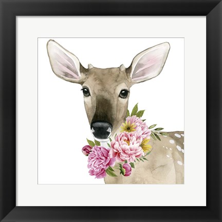 Framed Deer Spring II Print